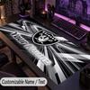Duża podkładka pod mysz Las Vegas Raiders Tekst z imieniem na zamówienie Spersonalizowana podkładka na biurko Antypoślizgowa podkładka do gier