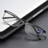 New Style Unisex 25° Reading Glasses with Anti-Blue Light Metal Frame and Plano Lenses