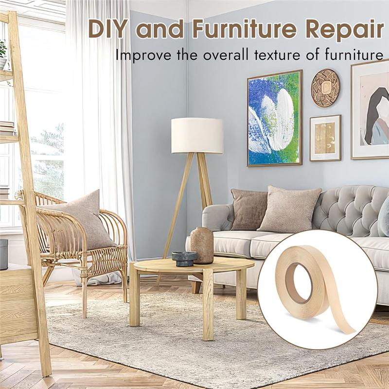 Gutes-Flexibles Kantenband für Holzfurnierrolle, 3/4 Zoll x 50 Fuß Birkenkantenanleimer, vorgeklebt für DIY- und Profiprojekte