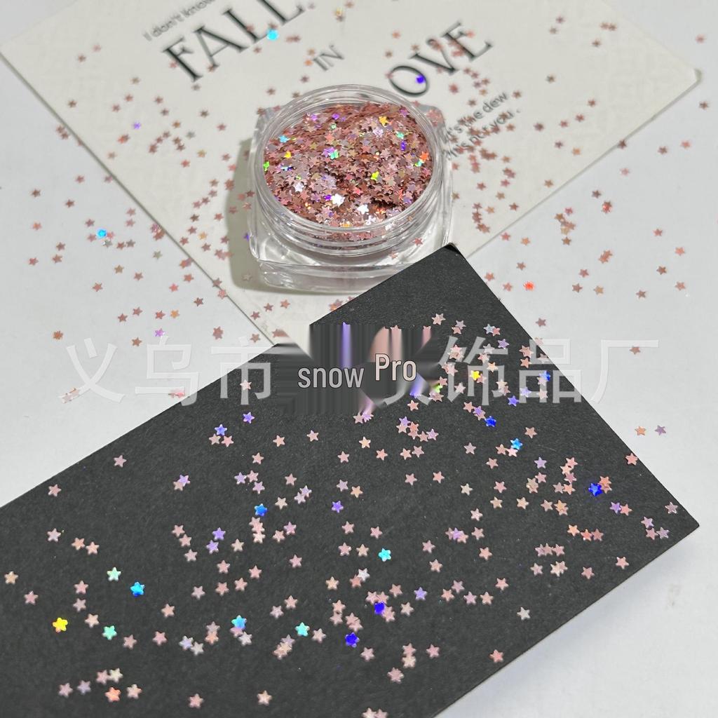 1mm Iridescent Star Nail Art Sequins - DIY Decorations