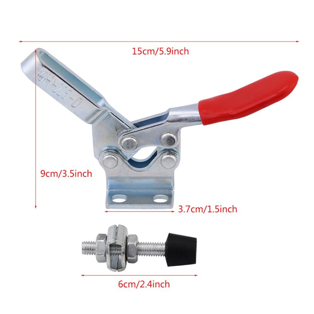 5pcs 227Kg Holding Capacity Toggle Clamps GH-225-D Horizontal Action Fixture Clamps Quick Release Mechanism Quick Release Clamps