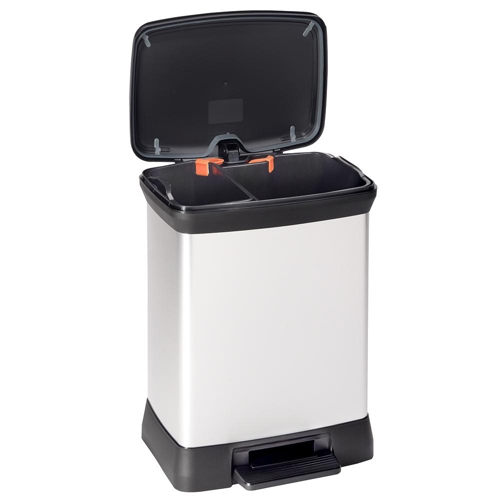 

Контейнер для мусора с педалью Curver Decobin 10 18л Rect-blk582-ecom