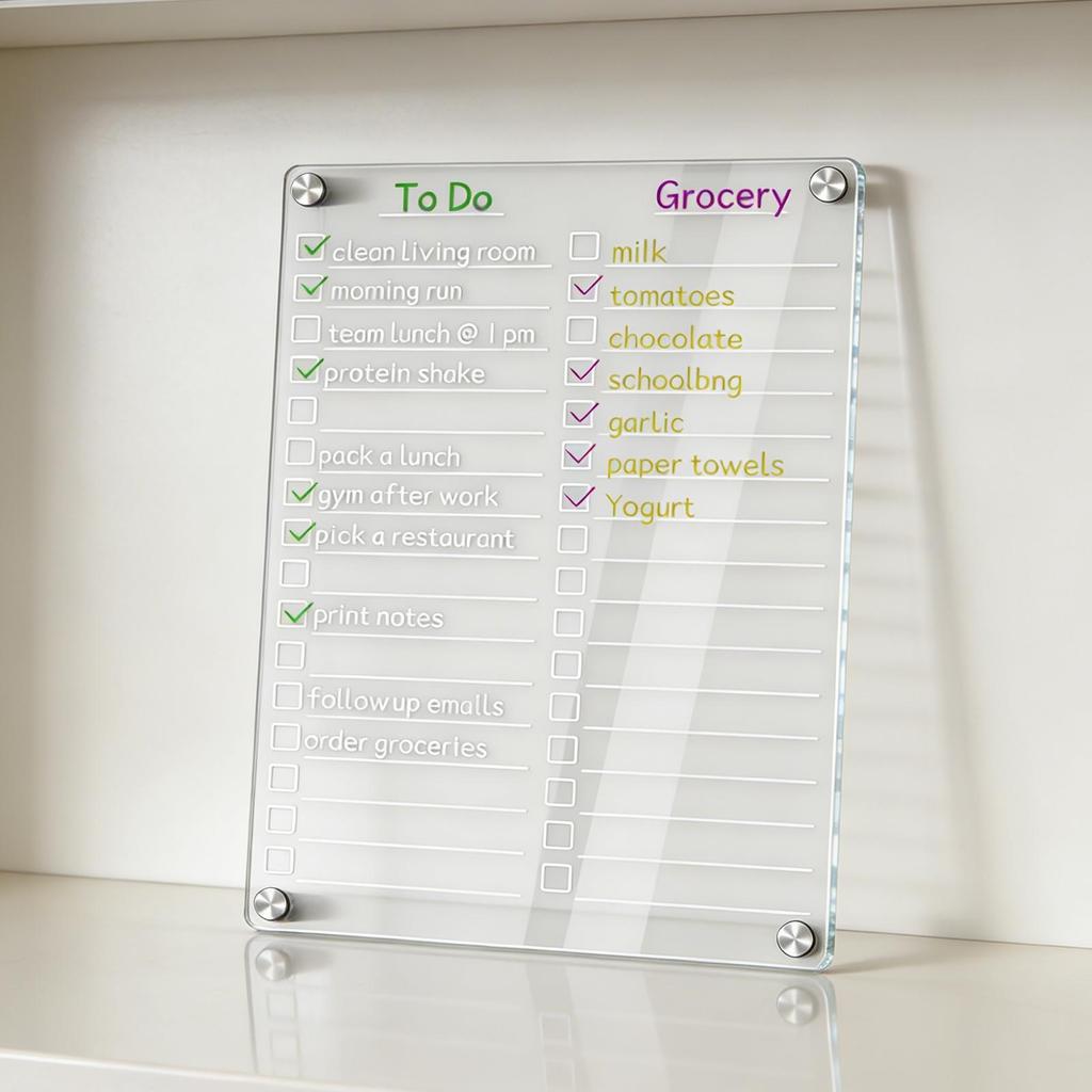 Magnetic Dry Erase Board for Fridge Small Dry Erase Memo Message Planner Board for Kitchen Office Home Fridge Magnet Decor