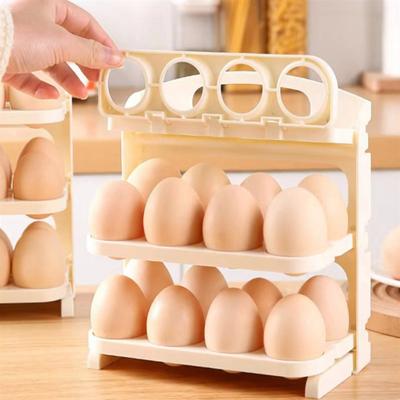 Nádoba na skladování vajec Velkokapacitní potravinářská třída BPA Free Skládací design Přenosný držák na vejce Chladnička