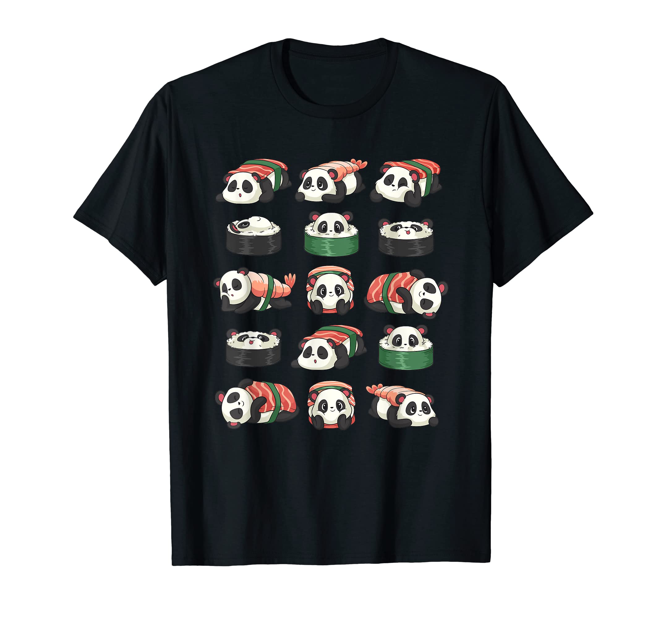 

Cute Anime Panda Otaku Sushi Nigiri Gift T-shirt