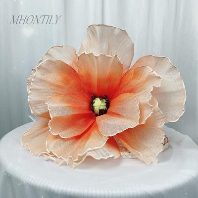30cm Riesige Simulations-Mohnblume Hausgarten-Dekor Leinen Große Künstliche Blume Schaufenster-Dekoration Foto-Requisiten Hintergrundwand