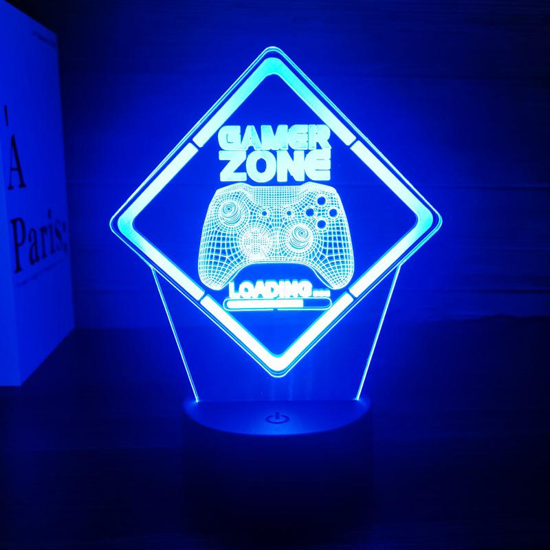3D LED Night Light Game Controller & Headphone Series, USB Ambient Lamp, Gift Light
