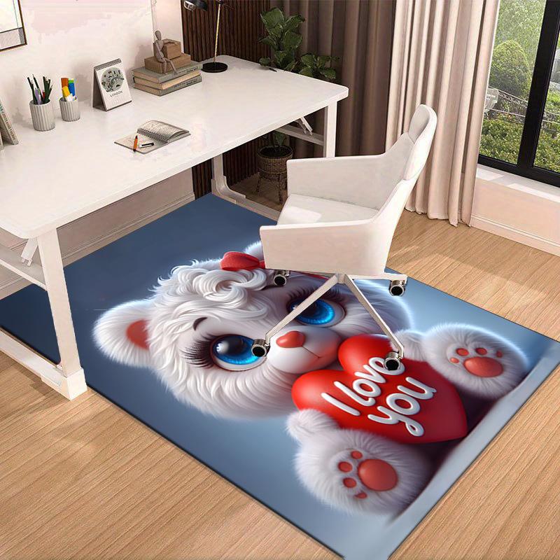 Teddy Bear Night Sky Carpet, Chair Rug,Rug for Office Bedroom living rooms, Doormat decor Fan Gift Christmas Gift