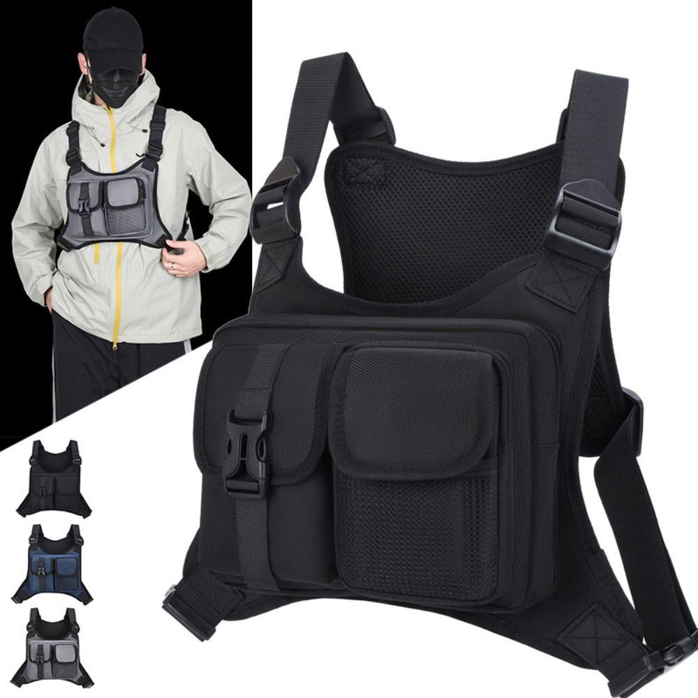 Wear-resistant Sports Chest Bag Waterproof Men Pack Bag Multi-functional Front Chest Pack Cycling