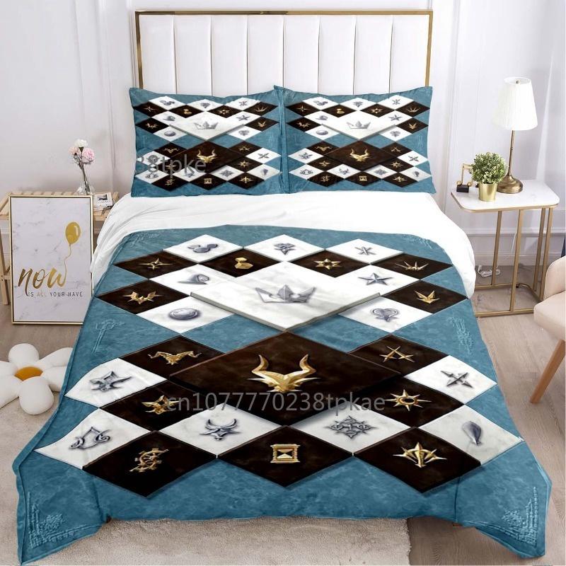 Fashion 3d Print Anime Game Kingdom Heart Bedding Set Single Twin Full Queen King Size Bed Set Adult Kid Bedroom Duvetcover Sets