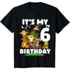 It's My 6th Birthday Safari Jungle 6 Years Old T-Shirt
