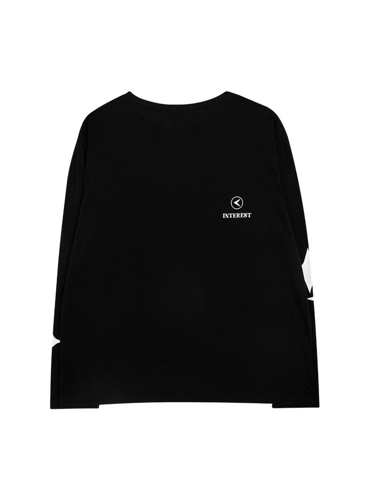 INTEREST Shinning Print Top_Black