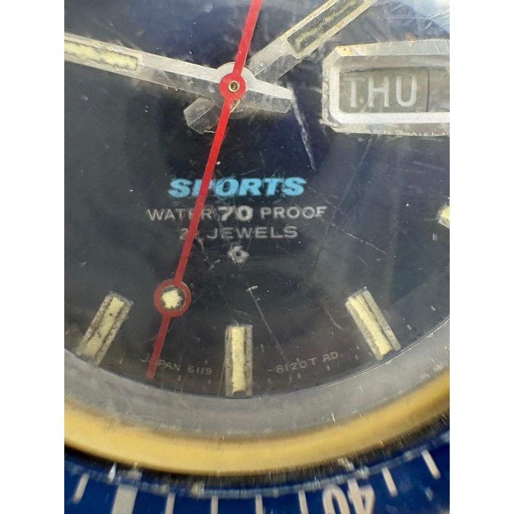 Used SEIKO 5 SPORTS 21 jewel automatic men's watch working item