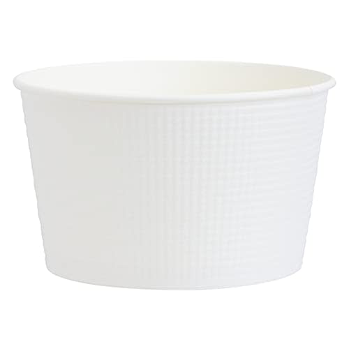 Sunnap Embossed Food Bowls, 20-Piece Set, Takeout Containers, Embossed Paper Bowls, FB9020E (900ml, White)