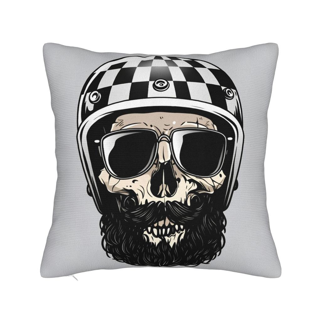 Black Grey Skull Face Día De Los Muertos Pillowcases Novelty Pillow Case For Sofa Home Decor Soft Pillow Cover