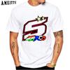 2025 Johann Zarco 5 Gp Racing Rider T-shirt Nuova Estiva Unisex Manica Corta Moto Sport Ragazzo Magliette Casual Motorcycle Top Bianchi