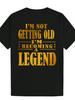Crew Neck Polyester T-shirt with Bold "I'm Not Getting Old