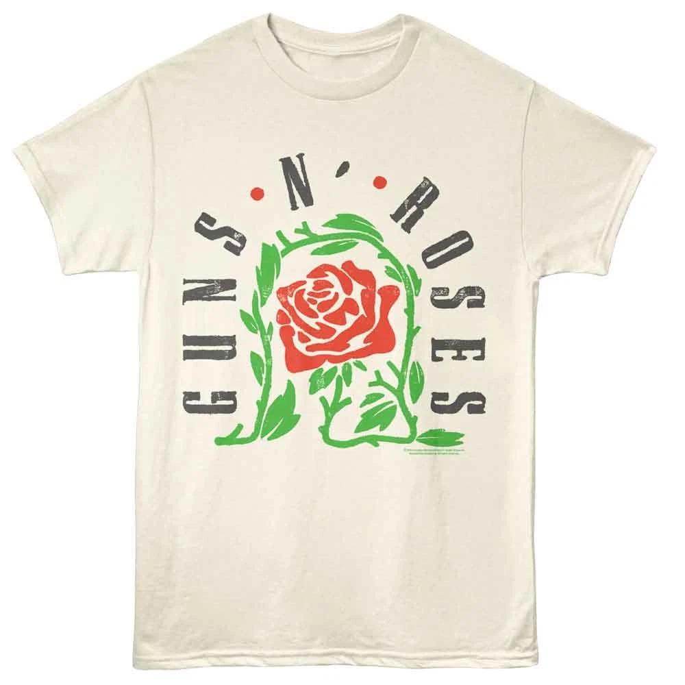 Guns N Roses - Thorned Rose - American Classics - Off-White Front Print  Sh 100