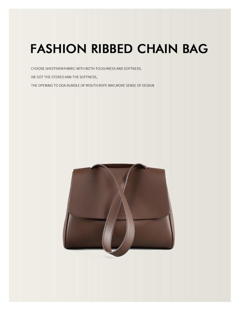 Versatile Women's Genuine Leather Crossbody Bag - Large Capacity, Popular Autumn/Winter Handbag