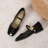 Spring and Summer New Retro Mary Jane Shallow Mouth Versatile Small Leather Shoes Niche French Leather Flat Women's Shoes