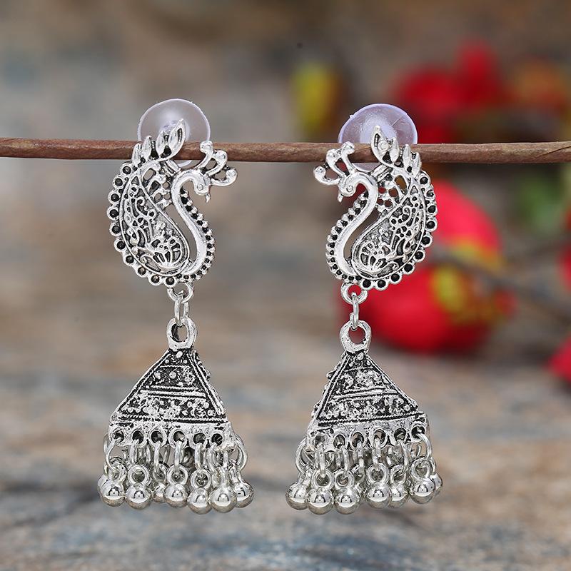 Vintage Indische Thailändische Vogel Laterne Quasten Ohrringe Temperamentvolle Weibliche Persönlichkeit Vielseitige Ohrringe Feiertags Ohrschmuck