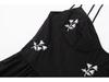 Spring 2025 Women's Black Floral Embroidered Poplin Dress (European & American Style)
