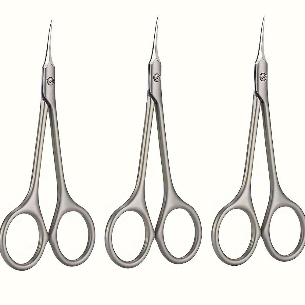 3pcs Precision Stainless Steel Scissors Dead Skin Scissors Multi Functional Beauty Tool with Easy-to-Grip Handle and Sharp Tip