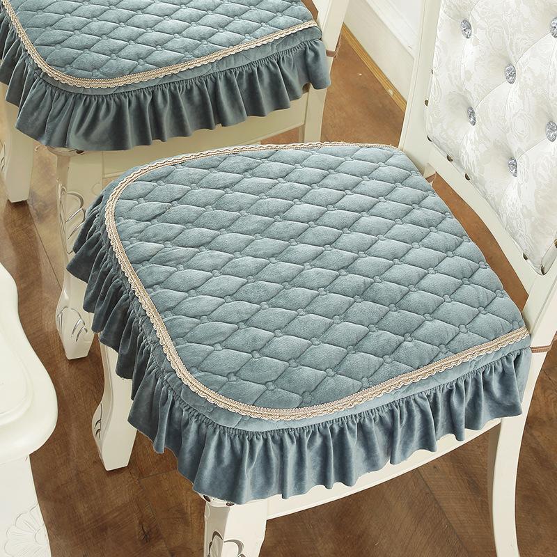 Кружевная подушка для обеденного стула 4345 см подушки для сидения офисная подушка для сиденья табурета теплая плюшевая толстая подушка 43x45cm 1626₽