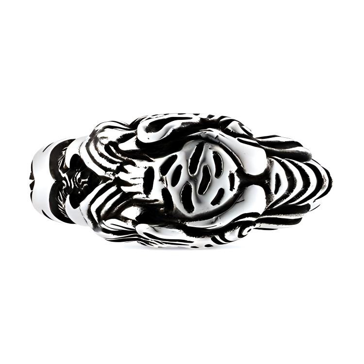Gucci Garden Vintage Distressed Silver Ring Men Rings 621296-J8400-0701