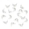 200pcs/lot Connector Clasp 4x7.5mm Crimp End Beads Calotte Fitting Ball Chain Buckle Components For Jewelry Making DIY Bracelets