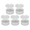 5PCS Sponge Transparent Storage Box Multipurpose Portable Round Clear Small Plastic Containers for Small Items Crafts