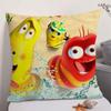 Classic Funny Anime LLarva Cushion Cover Natural Linen Organic Fabric DoubleSided Printing Sofa Home Decor Gift Pillow Case
