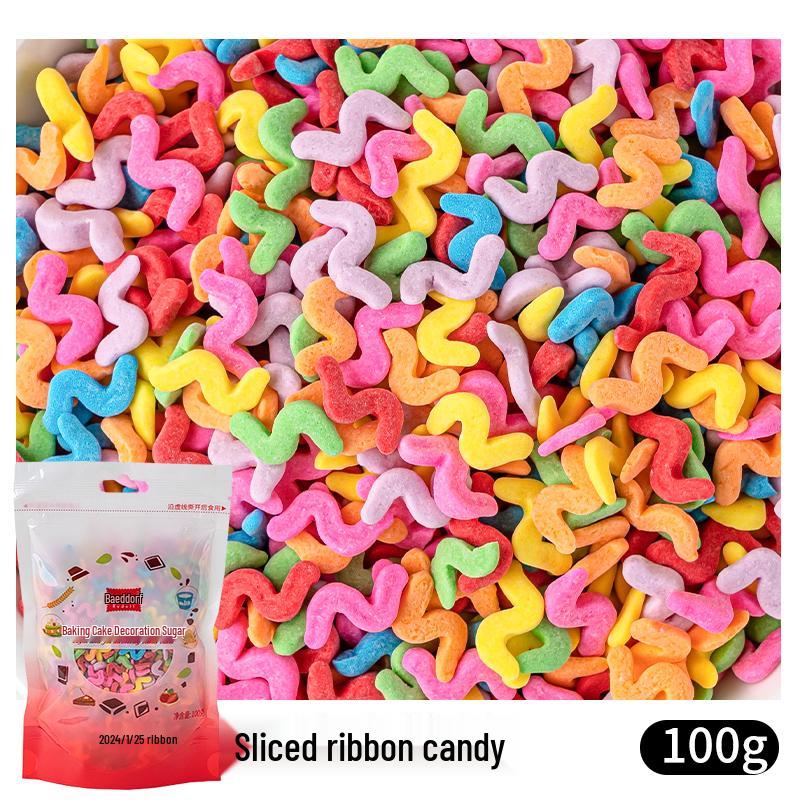 Bunte Zuckerformen: Herzen & Kurven zum Dekorieren von Kuchen, Desserts & Donuts