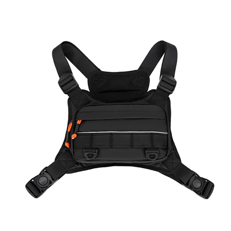 

Сумка на грудь, жилет для кемпинга, рюкзак для мужчин и женщин, тактический рюкзак для бега, спорта, активного отдыха, велоспорта, рыбалки, путешествий чёрный