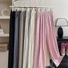 Summer Polka Dot Ice Silk Wide-Leg Pants: Wrinkle-Resistant, Loose, Tummy-Slimming, Casual Fit