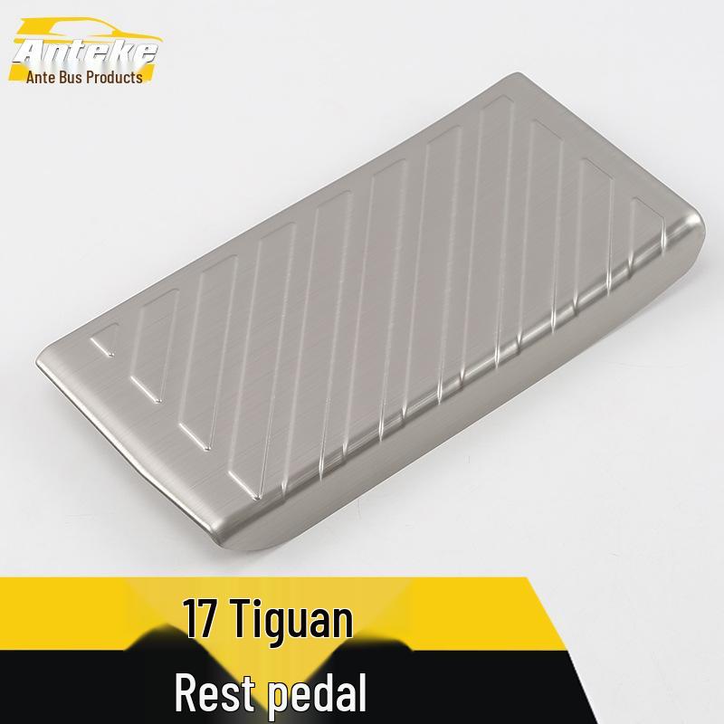 Stainless Steel Decorative Pedal Set for 17 Teramont Models: Accelerator, Brake, and Rest Pedals