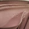 Used Saffiano Keychain 11569 1PP122 7943 L-shaped Zipper Key Ring with Card Case and RFID Triangle Logo, Pink, Women's