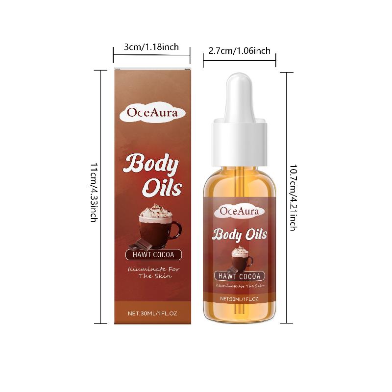 Oceaura Cocoa Fragrance Body Oil Gentle Soothing Moisturizing Firming Elastic Delicate Nourishing Body Care Essential Oil