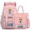 2Pcs/set Anime One Piece Large Capacity Handbag for Teenager Student Children Girl Boy Back To School Washable Versatile Crossbody Shoulder Bag