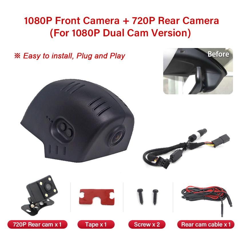 4K Car DVR Plug and Play Dash Cam Wifi Front Rear Camera 2 Lens for Skoda Kamiq Octavia 4 NX Superb B8 2020 2025 2025 2025 2025