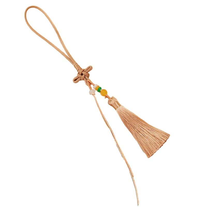 Colorful Tassels Keychain Pendant Phone Strap Chinese Knot Design Stylish Accessory For Keys Backpacks or Phones
