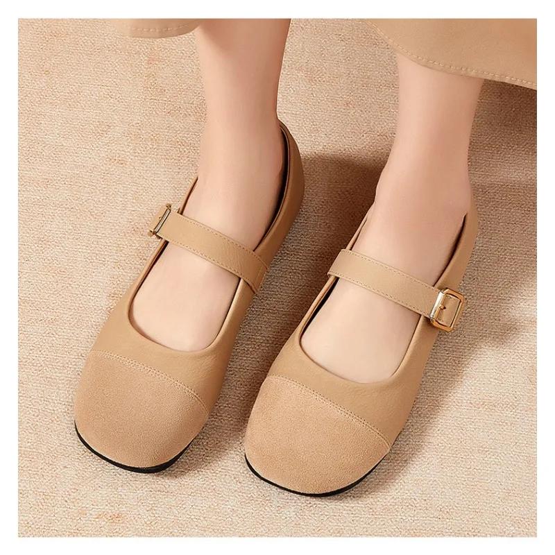 Fashion Womens Leather Loafers Slip On Classic Soft Sole Comfort Fit for Indoor Outdoor Office Use