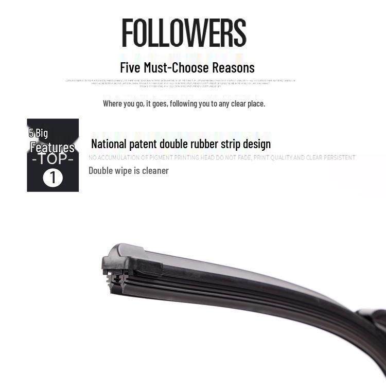 2016-2017 Volkswagen Passat Wischerblatt mit Original 17" Gummileiste