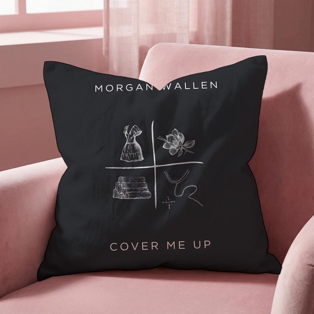 Morgan Wallen Cushion Cover Multi-Scene Pillow Cover for Home & Car - Reversible, Soft & Durable for Daily Use