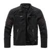 Men's Frosted Leather Motorcycle Jacket - Slim Fit, Trendy PU Autumn/Winter Fashion