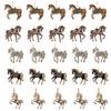 1/2/3/4/5/6/7/8/10/12/15/20/25 Pcs Horse Ornaments For Christmas Tree Metallic Rhinestones Horse