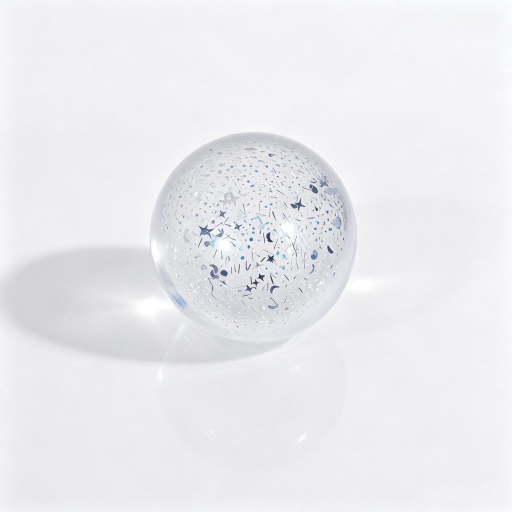 Stress Ball, Clear Sensory Toy with Gold Glitter and Sound for Desk