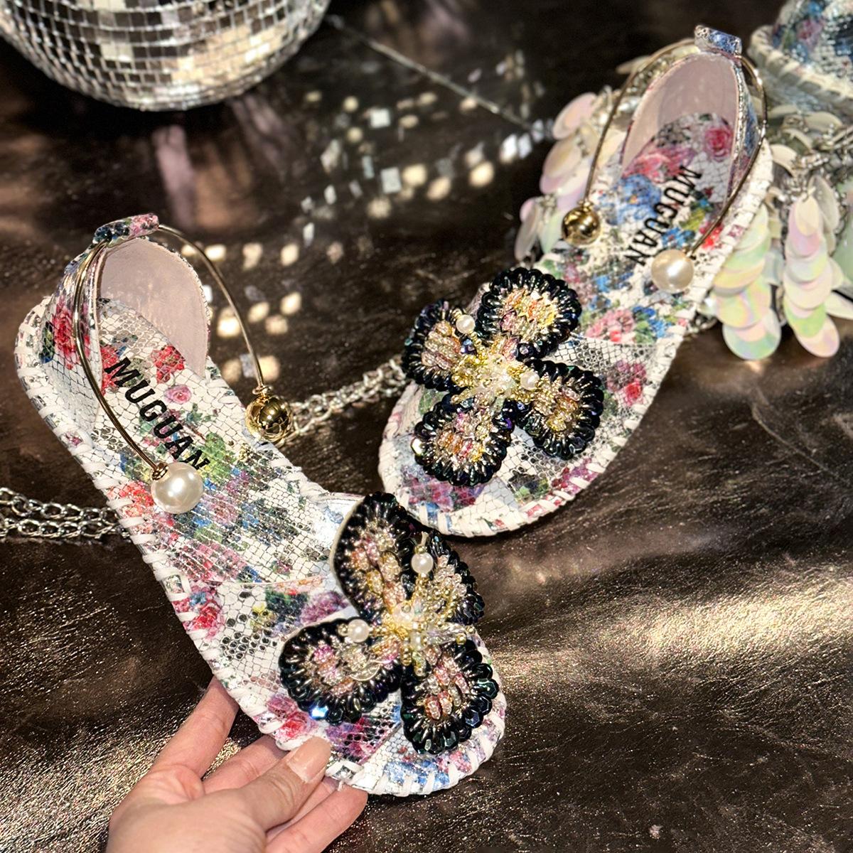 Flat Shoes, Women s Shoes, Large Size Shoes, Sandals 35 серебряный