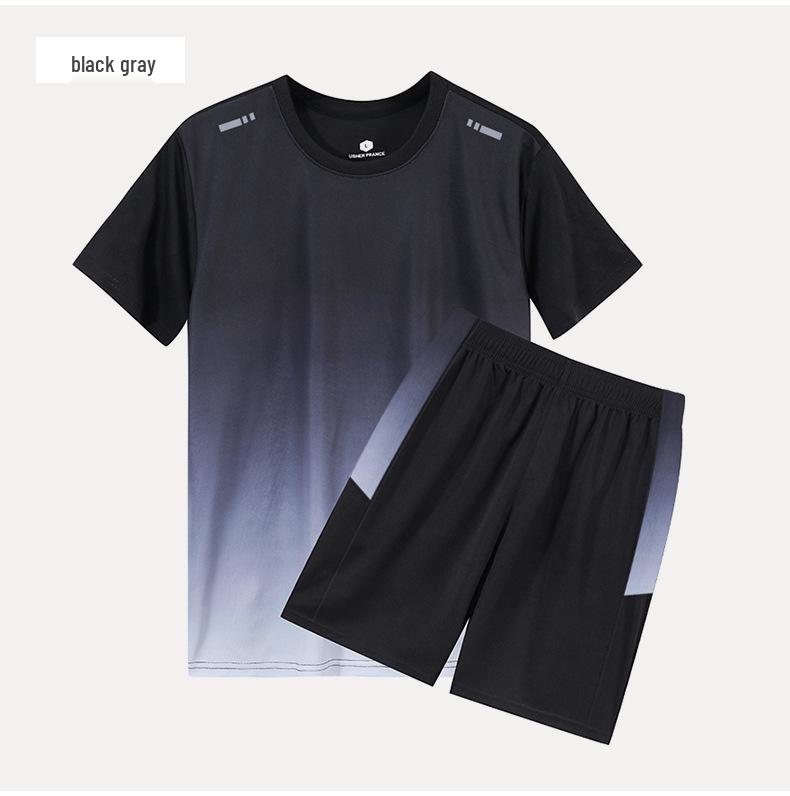 

Мужской повседневный спортивный костюм - футболка с коротким рукавом и шорты, большого размера, одежда для бега 5XL