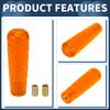 INFINAUTO Car Shift Knob 15cm Universal Automatic and Manual Car Gear Shift Knob with 2 Adapters Acrylic Orange 1 Set